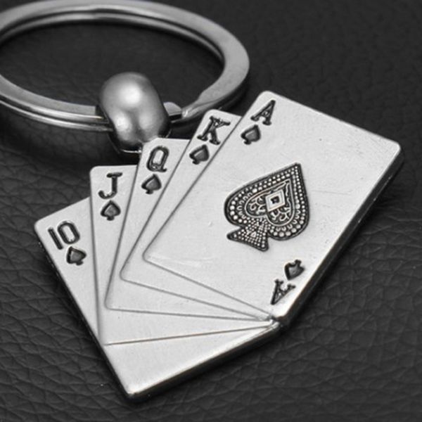 9pieces/lot trendy playing card keychain car key chain men women accessories anniversary gifts for family, Silver
9pieces/lot trendy playing card keychain car key chain men women accessories anniversary gifts for family, Silver
