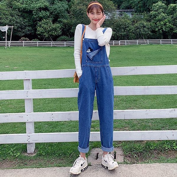 xs-2xl autumn jeans women harajuku cartoon animal cute mouse embroidery loose overalls fashion denim rompe women's, Blue
xs-2xl autumn jeans women harajuku cartoon animal cute mouse embroidery loose overalls fashion denim rompe women's, Blue