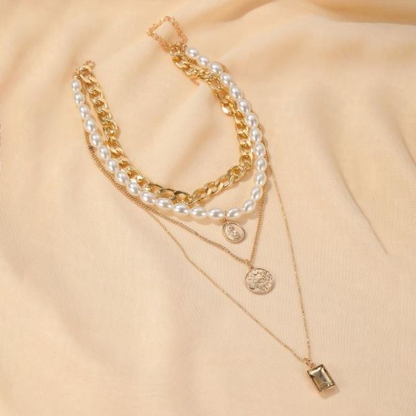 chains vintage portrait coin pendant pearl necklace for women cuban multilayered chunky thick chain choker necklaces hip hop jewelry, Silver
chains vintage portrait coin pendant pearl necklace for women cuban multilayered chunky thick chain choker necklaces hip hop jewelry, Silver