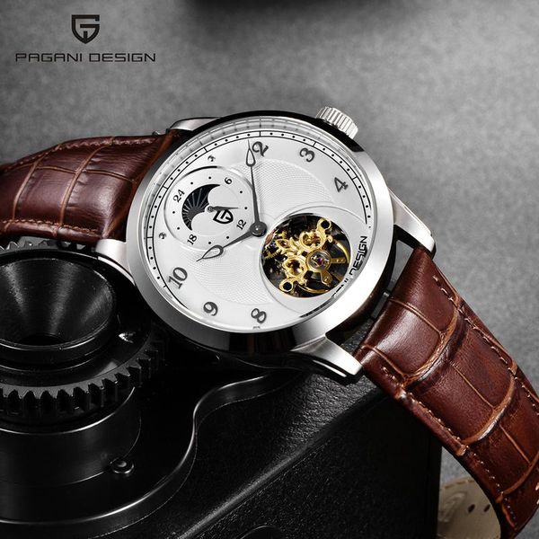 pagani design automatic watch men mechanical wristwatches tourbillon watches for waterproof business clocks reloj hombre, Slivery;brown
pagani design automatic watch men mechanical wristwatches tourbillon watches for waterproof business clocks reloj hombre, Slivery;brown