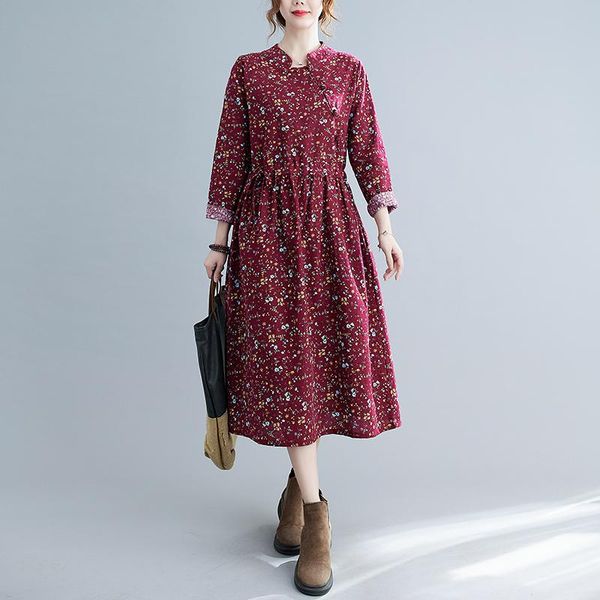 casual dresses vintage prairie chic print floral dress 2021 arrival long sleeve cotton linen autumn women spring midi, Black;gray
casual dresses vintage prairie chic print floral dress 2021 arrival long sleeve cotton linen autumn women spring midi, Black;gray