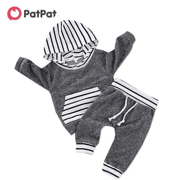 autumn and winter born cotton casual stripe design long-sleeved hoodie pants suit baby boy crawling 210528, White
autumn and winter born cotton casual stripe design long-sleeved hoodie pants suit baby boy crawling 210528, White