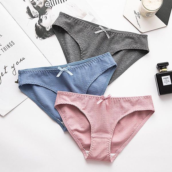 women's panties 6 colors/ seamless breathable cotton low waist girl student briefs pure color simple cute bow fresh green women, Black;pink
women's panties 6 colors/ seamless breathable cotton low waist girl student briefs pure color simple cute bow fresh green women, Black;pink