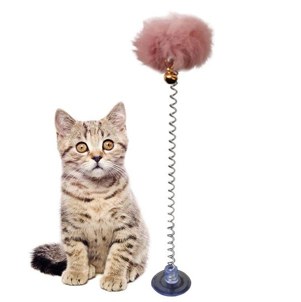 1pc cat teaser toy interactive plush spring wand kitten ball with sucker bell pet supplies accessories for toys
1pc cat teaser toy interactive plush spring wand kitten ball with sucker bell pet supplies accessories for toys