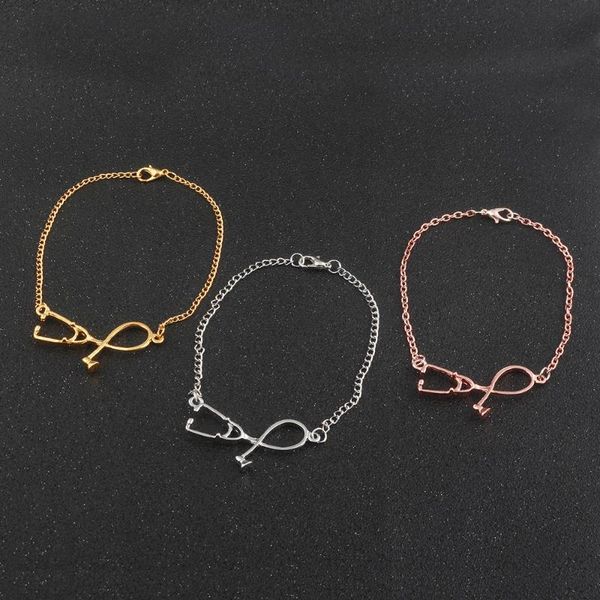 link, chain 3 colour fashion stethoscope girls charm bracelets & bangles doctors and nurses gifts jewelry, Black
link, chain 3 colour fashion stethoscope girls charm bracelets & bangles doctors and nurses gifts jewelry, Black