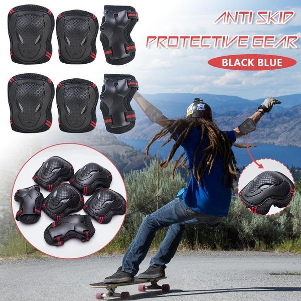 6pcs/set skating protective gear sets elbow pads bicycle skateboard ice roller knee protector for kids men women &, Black;gray
6pcs/set skating protective gear sets elbow pads bicycle skateboard ice roller knee protector for kids men women &, Black;gray