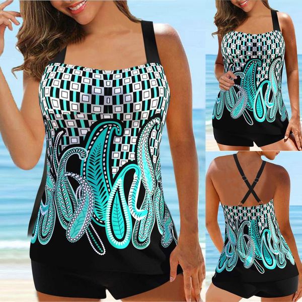 women's swimwear 2021 two piece plus size for tankini large bikini set digital print suspender beach split swimsuit, White;black
women's swimwear 2021 two piece plus size for tankini large bikini set digital print suspender beach split swimsuit, White;black