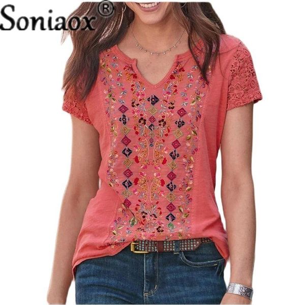 women's t-shirt summer vintage floral print casual loose short sleeve women streetwear v-neck fashion plus size boho ladies tee, White
women's t-shirt summer vintage floral print casual loose short sleeve women streetwear v-neck fashion plus size boho ladies tee, White
