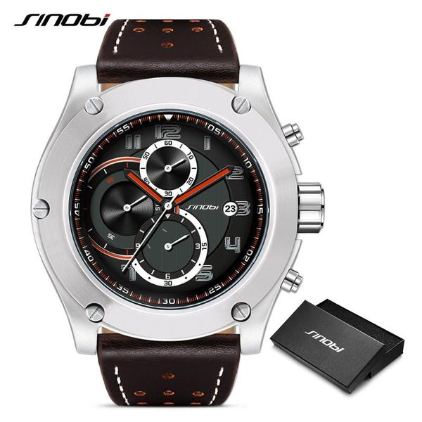 brand sport men watch luxury male leather waterproof chronograph quartz clock military wrist saat gift wristwatches, Slivery;brown
brand sport men watch luxury male leather waterproof chronograph quartz clock military wrist saat gift wristwatches, Slivery;brown