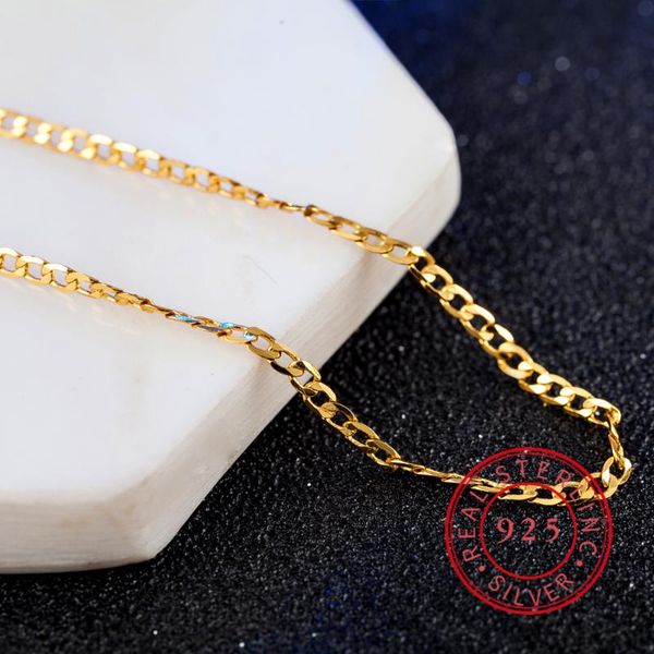 chains 925 sterling silver 16/18/20/22/24/26/28/30 inch 18k gold 2mm sideways necklace for women man fashion wedding jewelry
chains 925 sterling silver 16/18/20/22/24/26/28/30 inch 18k gold 2mm sideways necklace for women man fashion wedding jewelry