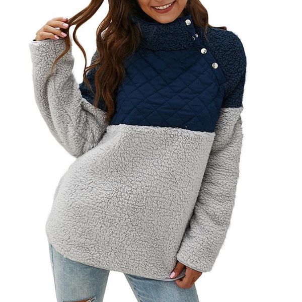 women's hoodies & sweatshirts female warm long sleeves button geometric pattern fleece pullover autumn streetwear turtleneck clothes fo, Black
women's hoodies & sweatshirts female warm long sleeves button geometric pattern fleece pullover autumn streetwear turtleneck clothes fo, Black