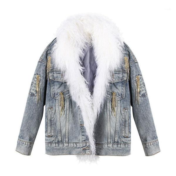 crop puffer jacket women split fur collar long sleeve korea fashion autumn winter denim female coat tide 2021 women's jackets, Black;brown
crop puffer jacket women split fur collar long sleeve korea fashion autumn winter denim female coat tide 2021 women's jackets, Black;brown