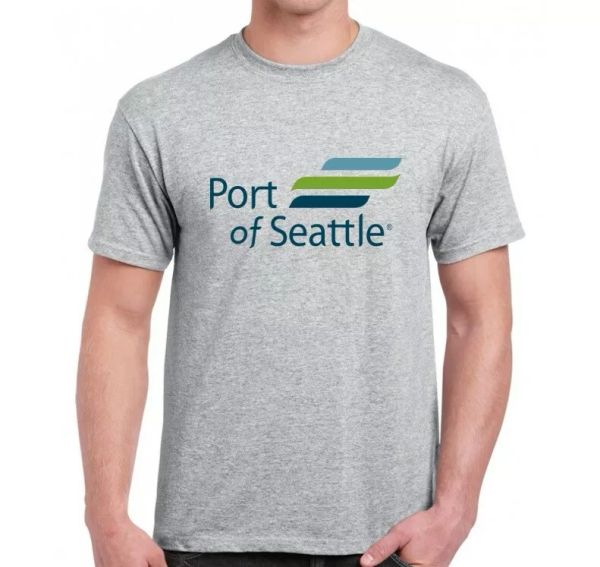 port seattle tacoma international airport seatac washington state gray tee shirt, White;black
port seattle tacoma international airport seatac washington state gray tee shirt, White;black