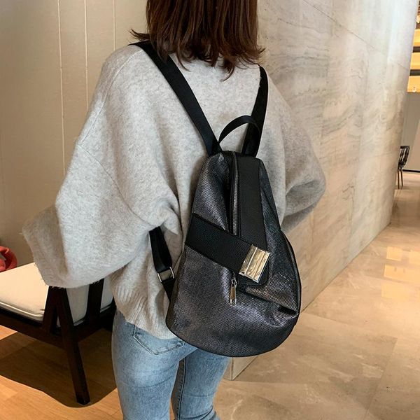 outdoor bags fashion europe and america retro soft leather sequins backpack women's personality lock big leisure travel
outdoor bags fashion europe and america retro soft leather sequins backpack women's personality lock big leisure travel