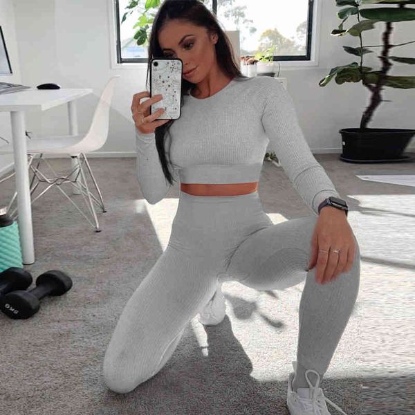 Women's Two Piece Pants 2 Set Tracksuit Long Sleeve Skinny Crop Top T-shirt And Legging Female Fitness Solid Sportwear Clothing 6UP0, White
Women's Two Piece Pants 2 Set Tracksuit Long Sleeve Skinny Crop Top T-shirt And Legging Female Fitness Solid Sportwear Clothing 6UP0, White