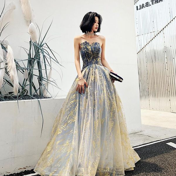 ethnic clothing strapless evening party dress slim a-line celebrity banquet temperament hostess charming stage show, Red
ethnic clothing strapless evening party dress slim a-line celebrity banquet temperament hostess charming stage show, Red