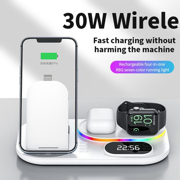 30w fast wireless chargers 4 in 1 qi charging dock station for iphone 13 12 11 pro xs max xr x 8 watch headsets phone charger pad
30w fast wireless chargers 4 in 1 qi charging dock station for iphone 13 12 11 pro xs max xr x 8 watch headsets phone charger pad