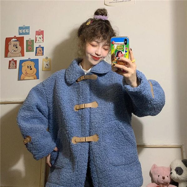 women's thick cotton coat winter fashion solid color loose warm collar korean college oversize chinese style down & parkas, Black
women's thick cotton coat winter fashion solid color loose warm collar korean college oversize chinese style down & parkas, Black