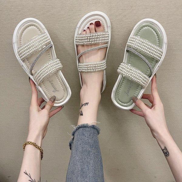 kiiyilala string bead summer slippers flat with beach sandals round toe ladies outside soft microfiber flip flops female shoes, Black
kiiyilala string bead summer slippers flat with beach sandals round toe ladies outside soft microfiber flip flops female shoes, Black