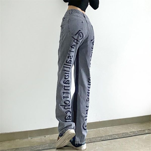 women fashion casual chic spliced straight blue jeans high waist loose fit letter embroidery denim pants dating daily trousers women's
women fashion casual chic spliced straight blue jeans high waist loose fit letter embroidery denim pants dating daily trousers women's
