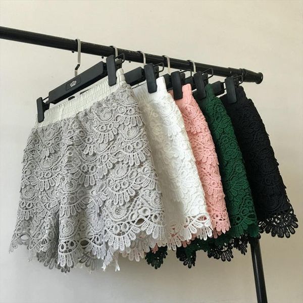 hollow out lace womens shorts high waist black white cute femme elegant summer and autumn arrival, White;black
hollow out lace womens shorts high waist black white cute femme elegant summer and autumn arrival, White;black