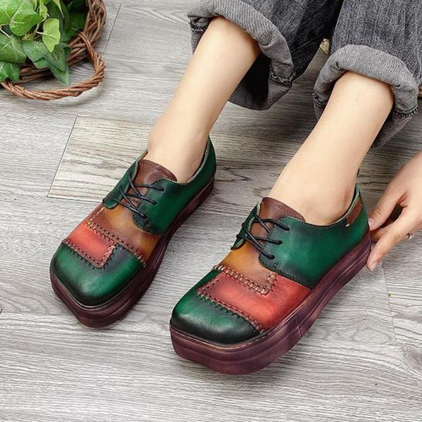 dress shoes johnature pumps women 2021 genuine leather square toe casual lace-up retro sewing mixed colors handmade ladies, Black
dress shoes johnature pumps women 2021 genuine leather square toe casual lace-up retro sewing mixed colors handmade ladies, Black