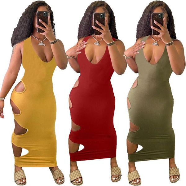 casual dresses sleeveless hole night out party dress fashion slim sheath vestidos club maxi, Black;gray
casual dresses sleeveless hole night out party dress fashion slim sheath vestidos club maxi, Black;gray