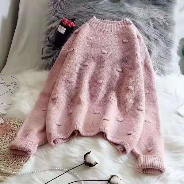 autumn winter casual polka dot womens sweater o neck loose solid colors pullovers computer knitted thick female, White;black
autumn winter casual polka dot womens sweater o neck loose solid colors pullovers computer knitted thick female, White;black