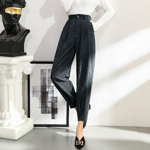 vintage high waist corduroy casual pants women loose trousers female chic harem 2021 korean 3/4 womens women's & capris, Black;white
vintage high waist corduroy casual pants women loose trousers female chic harem 2021 korean 3/4 womens women's & capris, Black;white