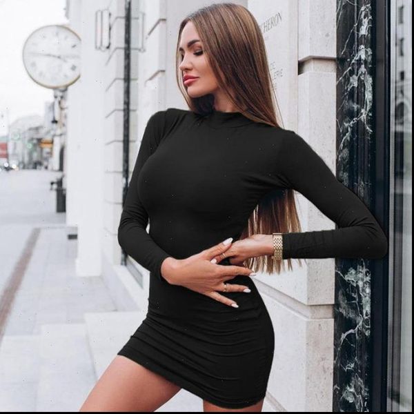 womens dresses spring fall black dress high collar long sleeve sheath club mini office casual clothes elegant party, Black;gray
womens dresses spring fall black dress high collar long sleeve sheath club mini office casual clothes elegant party, Black;gray
