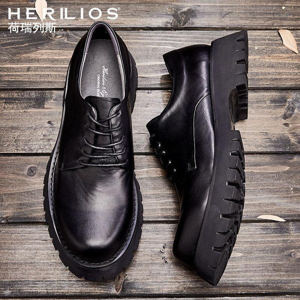 dress shoes thick soled leather british casual men's heightening muffin formal large head1, Black
dress shoes thick soled leather british casual men's heightening muffin formal large head1, Black