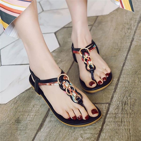 womens sandals summer women clip toe flip flops bohemian flat heels soft shoes heel beach, Black
womens sandals summer women clip toe flip flops bohemian flat heels soft shoes heel beach, Black