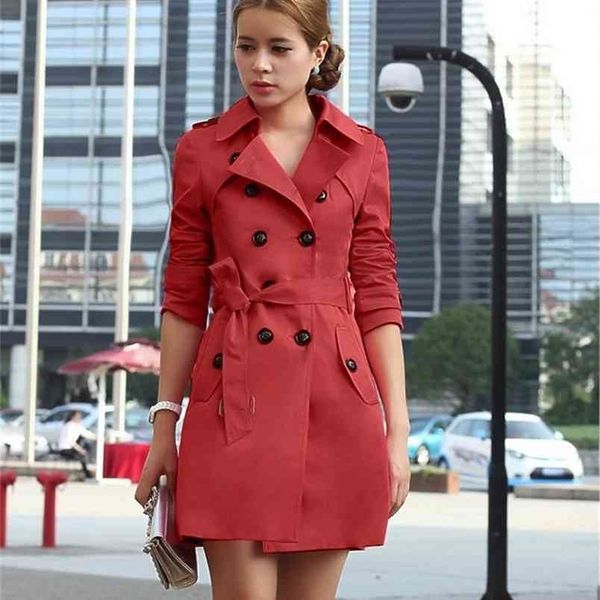 women's autumn coat european and beautiful women style slim fit belted mid-length windbreaker 210914, Tan;black
women's autumn coat european and beautiful women style slim fit belted mid-length windbreaker 210914, Tan;black