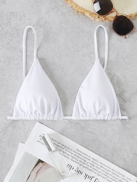 plain triangle bikini u9vw#, White;black
plain triangle bikini u9vw#, White;black