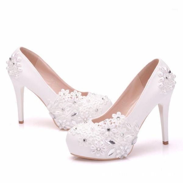 lace flower wedding shoes women high heels 14cm crystal bridal dress sandals princess party pumps bridesmaid, Black
lace flower wedding shoes women high heels 14cm crystal bridal dress sandals princess party pumps bridesmaid, Black