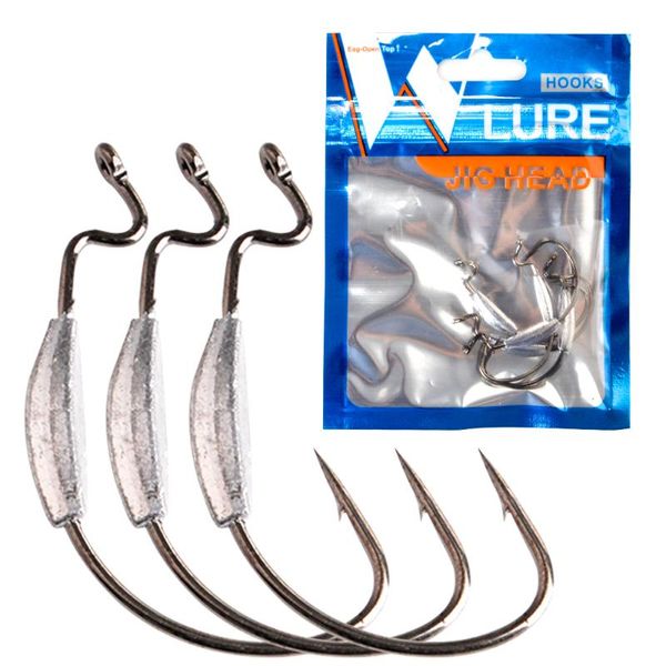 5pcs/lot fishing soft worm hooks 4/0#-2# high carbon steel barbed lead hook fishhooks lure softjerk tackle
5pcs/lot fishing soft worm hooks 4/0#-2# high carbon steel barbed lead hook fishhooks lure softjerk tackle
