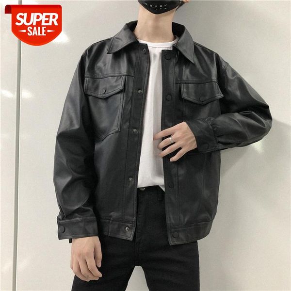 men's leather jacket korean version of the handsome spirit guy trend lapel single-breasted motorcycle #bw0o, Black;brown
men's leather jacket korean version of the handsome spirit guy trend lapel single-breasted motorcycle #bw0o, Black;brown