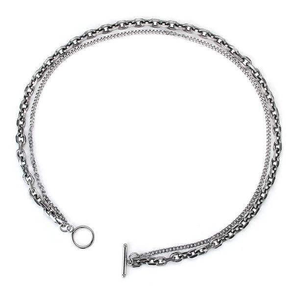 chains tide brand retro distressed antique silver word buckle clavicle necklace double-layer design simple fashion jewelry
chains tide brand retro distressed antique silver word buckle clavicle necklace double-layer design simple fashion jewelry