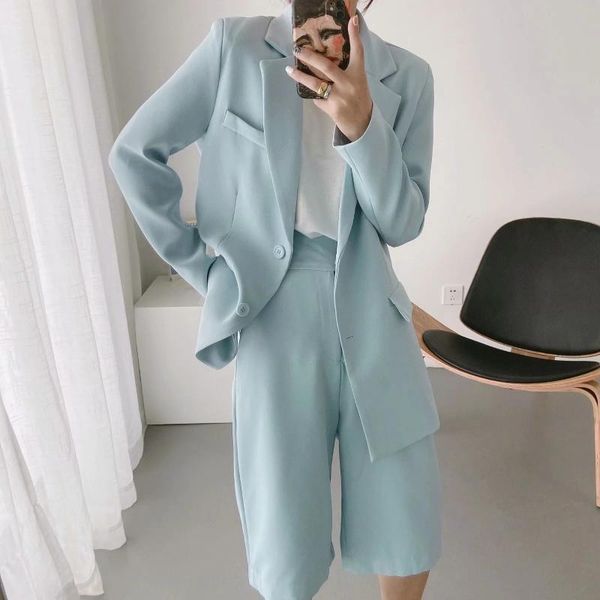 women's tracksuits korean spring autumn mid-length casual suit coats+five-point pants temperament women fashion streetwear 2021, Gray
women's tracksuits korean spring autumn mid-length casual suit coats+five-point pants temperament women fashion streetwear 2021, Gray