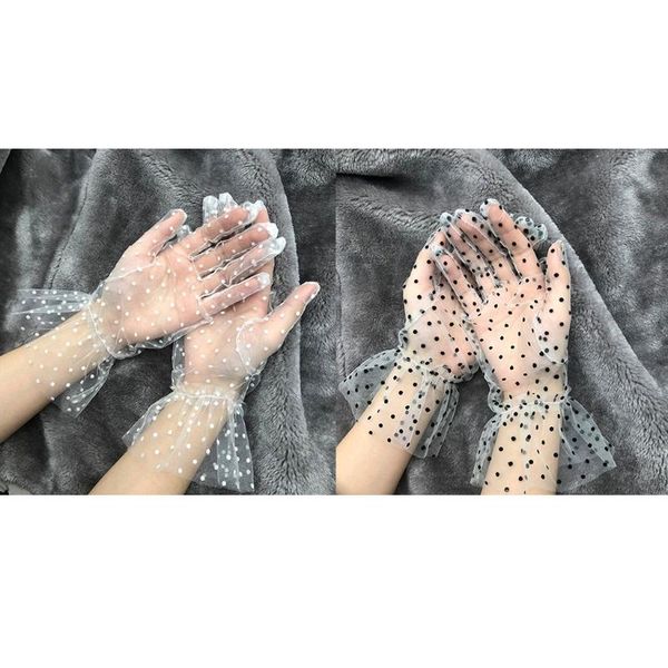 five fingers gloves women short mesh tulle lace ruffled vintage polka dot sunscreen mittens h9ed, Blue;gray
five fingers gloves women short mesh tulle lace ruffled vintage polka dot sunscreen mittens h9ed, Blue;gray