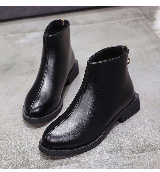 boot midleg leather boots fashion women's shoes thin 2021 spring autumn chunky sole short, Black
boot midleg leather boots fashion women's shoes thin 2021 spring autumn chunky sole short, Black