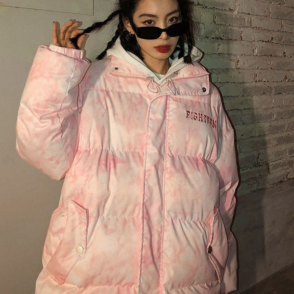 2021 winter new harajuku cotton-padded jacket padded coat tie-dye pink blue parkas warm bf style winter fashion outwear, Black
2021 winter new harajuku cotton-padded jacket padded coat tie-dye pink blue parkas warm bf style winter fashion outwear, Black