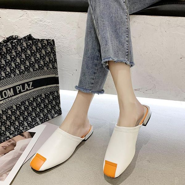 slippers pu leather low heel ladies mules shoes women summer closed toe flat outdoor casual female, Black
slippers pu leather low heel ladies mules shoes women summer closed toe flat outdoor casual female, Black