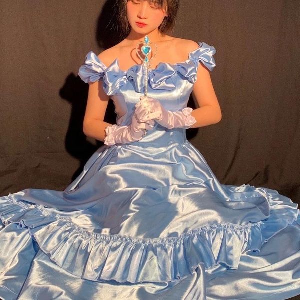 casual dresses vintage blue elegant victorian dress women kawaii summer long fairy korean strap japanese wedding evening party pink, Black;gray
casual dresses vintage blue elegant victorian dress women kawaii summer long fairy korean strap japanese wedding evening party pink, Black;gray