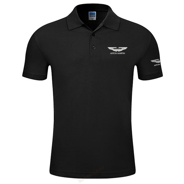 short sleeve men brand polo fashion summer new male aston martin polo shirt solid casual 210401, White;black
short sleeve men brand polo fashion summer new male aston martin polo shirt solid casual 210401, White;black