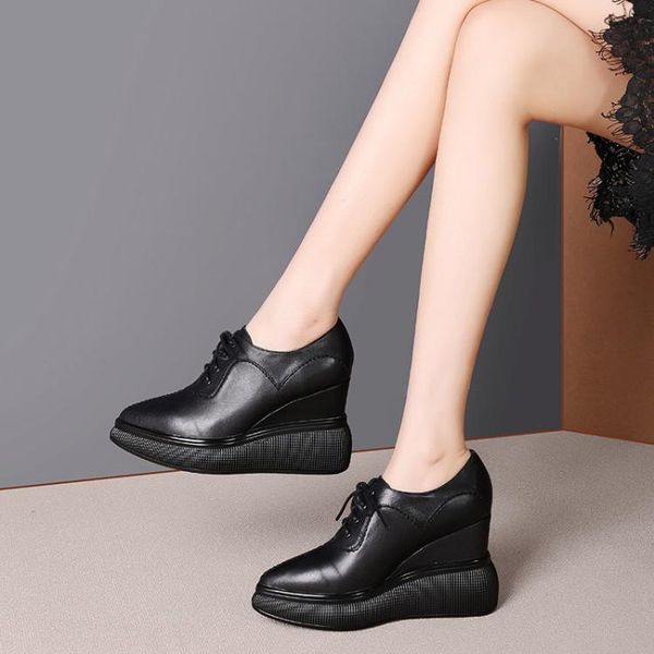 dress shoes mljuese 2021 women pumps autumn spring soft cow leather pointed toe lace up wedges high heels lady size 40, Black
dress shoes mljuese 2021 women pumps autumn spring soft cow leather pointed toe lace up wedges high heels lady size 40, Black