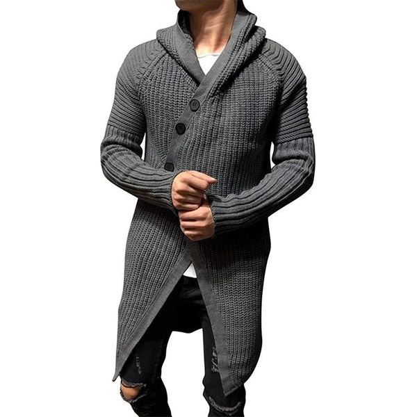 men's sweaters hooded cardigan men button open chest long knitted sweater coat autumn winter clothes mens cardigans, White;black
men's sweaters hooded cardigan men button open chest long knitted sweater coat autumn winter clothes mens cardigans, White;black