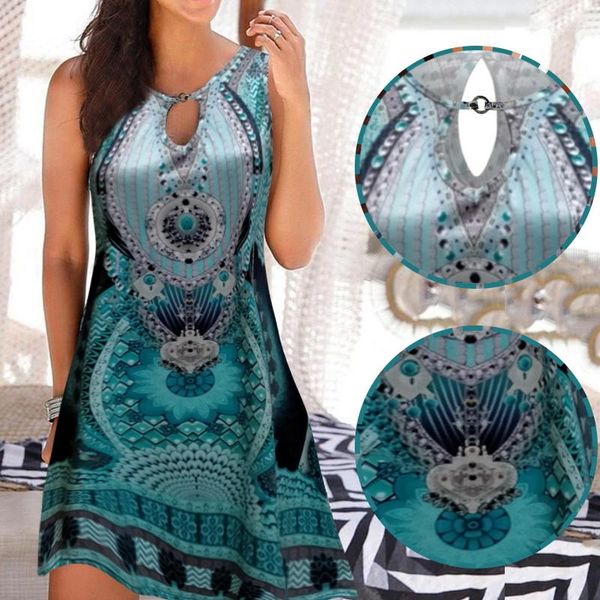 casual dresses 2021 women's fashion sleeveless ethnic style digital printed vest dress print retro peacock, Black;gray
casual dresses 2021 women's fashion sleeveless ethnic style digital printed vest dress print retro peacock, Black;gray