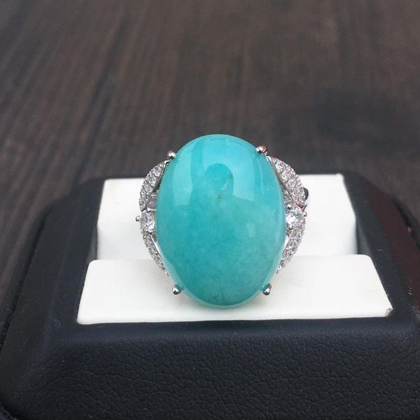 cluster rings csj natural amazonite big size luxury 925 sterling silver oval cut 15*20mm fine jewelry wedding engagement for women gift, Golden;silver
cluster rings csj natural amazonite big size luxury 925 sterling silver oval cut 15*20mm fine jewelry wedding engagement for women gift, Golden;silver