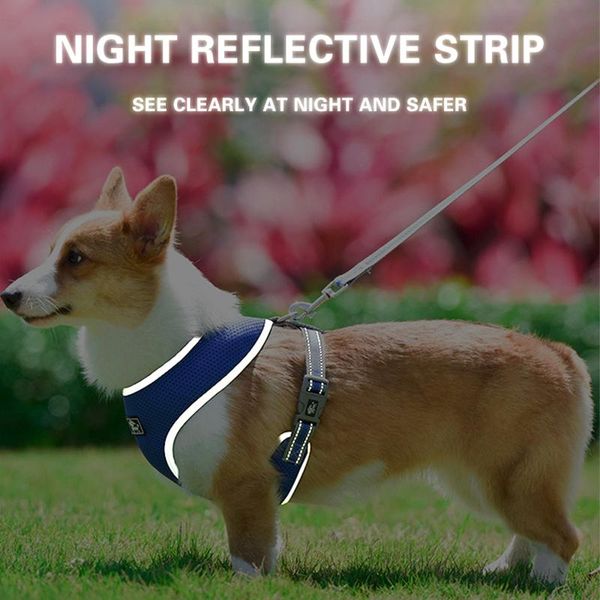 adjustable pet chest vest reflective breathable harness for small medium dog chihuahua pug walking lead leash pets traction belt collars & l
adjustable pet chest vest reflective breathable harness for small medium dog chihuahua pug walking lead leash pets traction belt collars & l